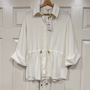 Brand New with Tags Zara White Cream Top Shirt Size M